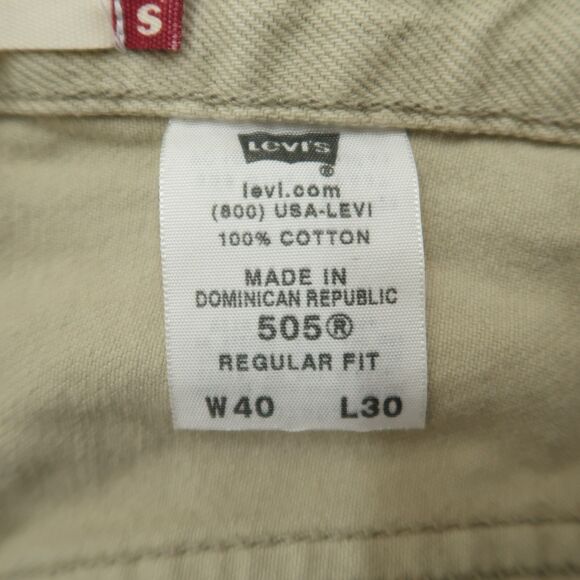 Levi's 505 Jeans Mens Fits 38x30 (Size 40x30) Beige Regular Straight 100% Cotton - Picture 6 of 16